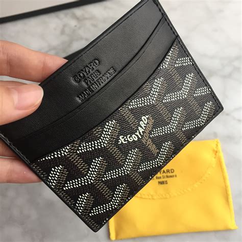 goyard card holder black|Goyard card holder inside.